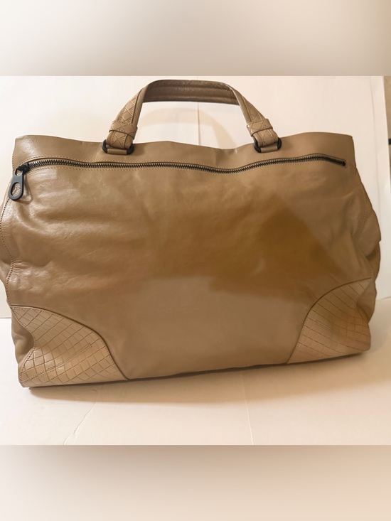 Bottega Veneta Handbags - Authentic Bottega Veneta Tan Leather Travel Duffel Bag